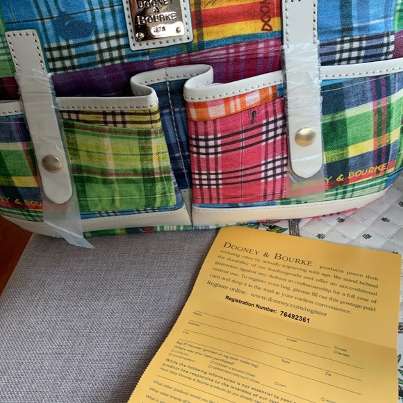 Dooney and Bourke Madras Picnic Plaid purse - Picture 5 of 9